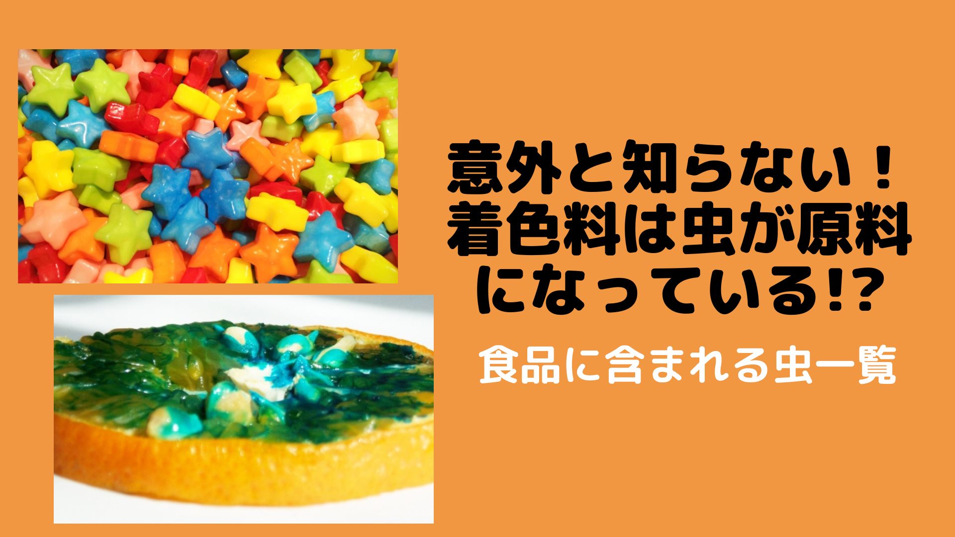 意外と知らない 着色料は虫が原料になっている 食品に含まれる虫一覧 はぴねす